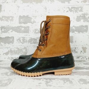 NEW Sporto Dakota Black Brown Lace Up Casual Ankle Waterproof Duck Boots M178